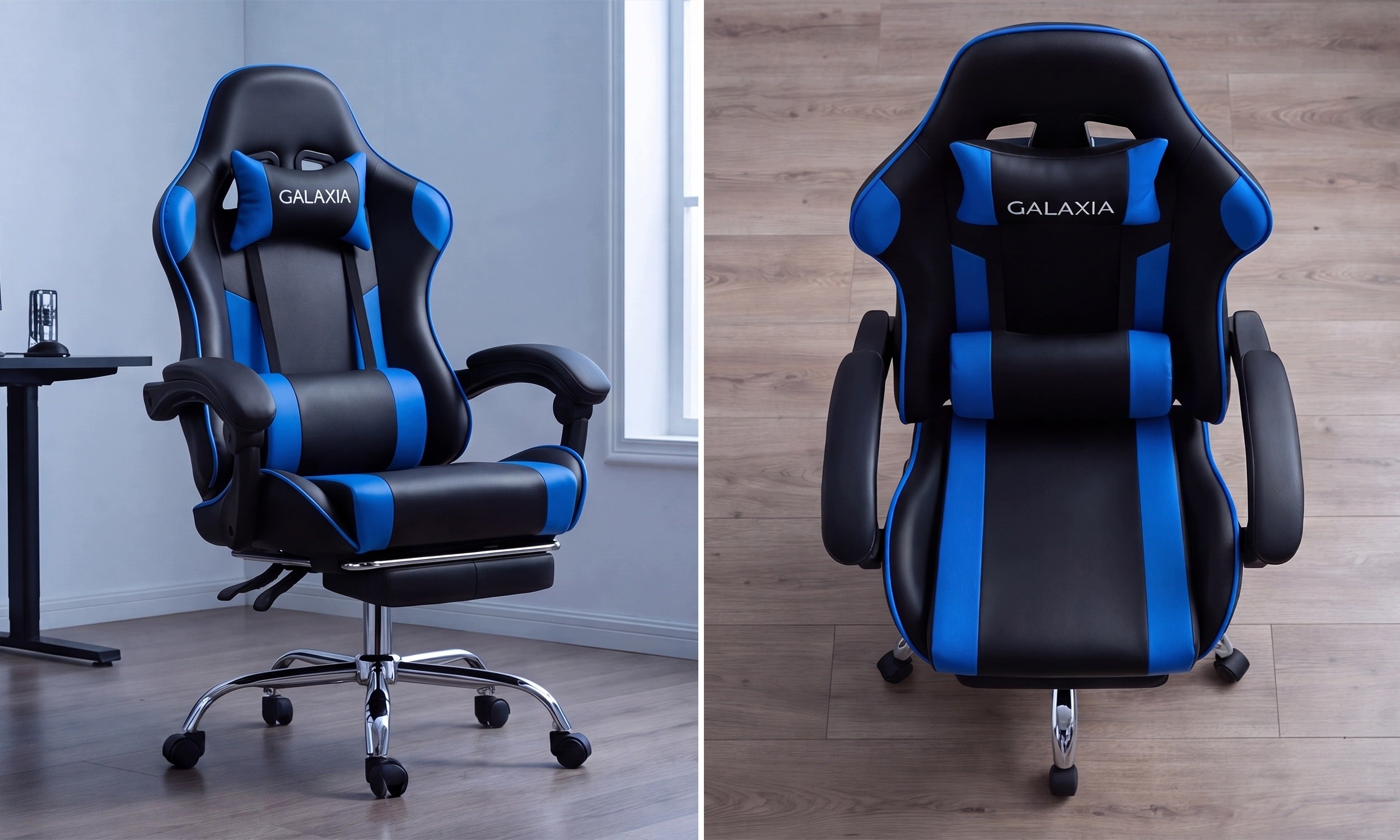 SWIVEL GAMING CHAIR WITH FOOTREST ADJUSTABLE SWIVEL GAMING CHAIR Packaging status original