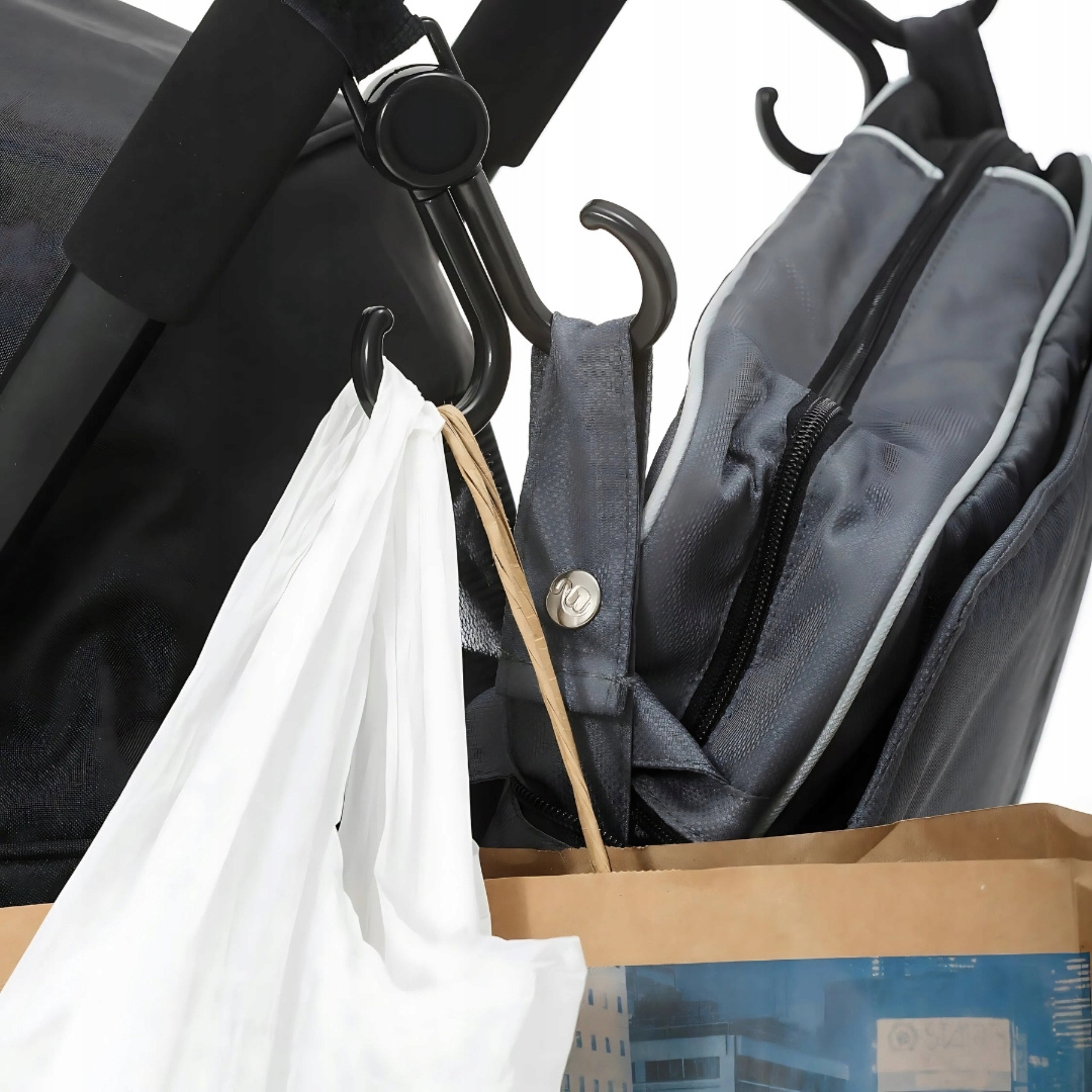 SWIVEL HOOK FOR BABY STROLLER BAG HOLDER ATTACHMENT 360 Packaging status original