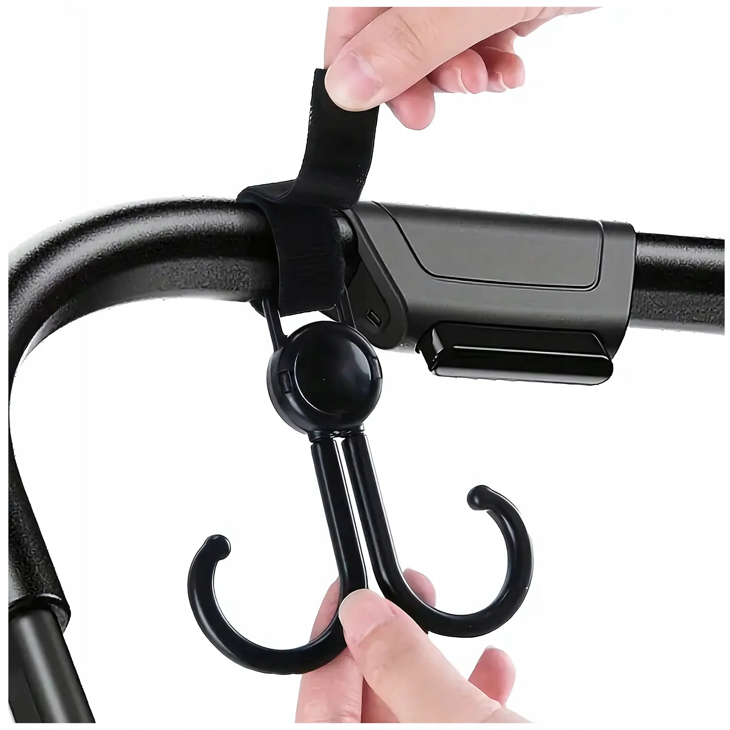SWIVEL HOOK FOR BABY STROLLER BAG HOLDER ATTACHMENT 360