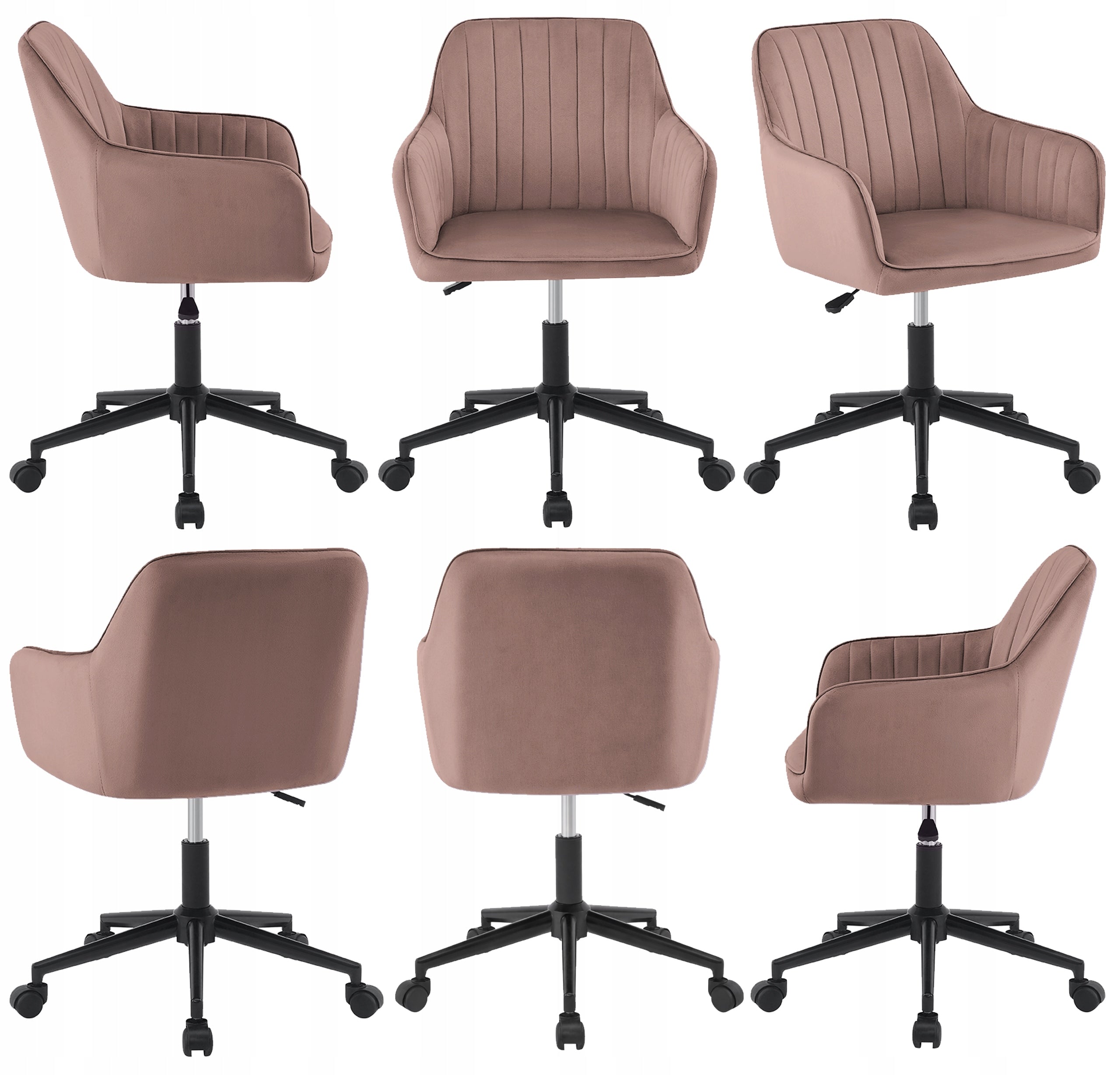 SWIVEL OFFICE CHAIR ADJUSTABLE OFFICE CHAIR KTB203 MARIA III PINK Manufacturer code 6.05.91272