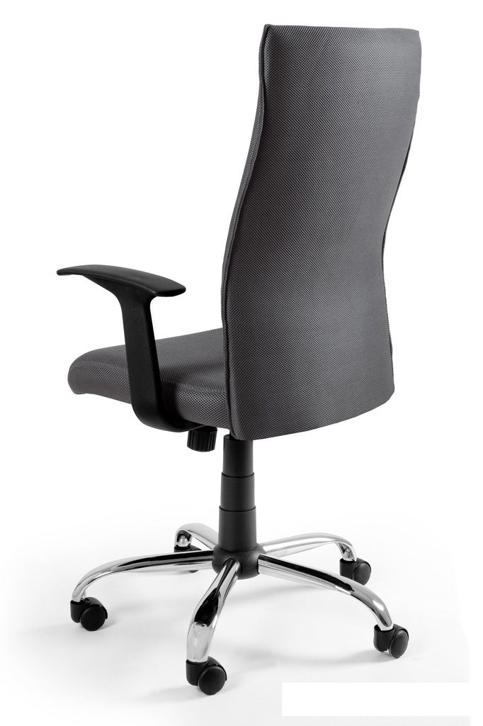 SWIVEL OFFICE CHAIR BLACK ON BLACK GREY Brand Unique