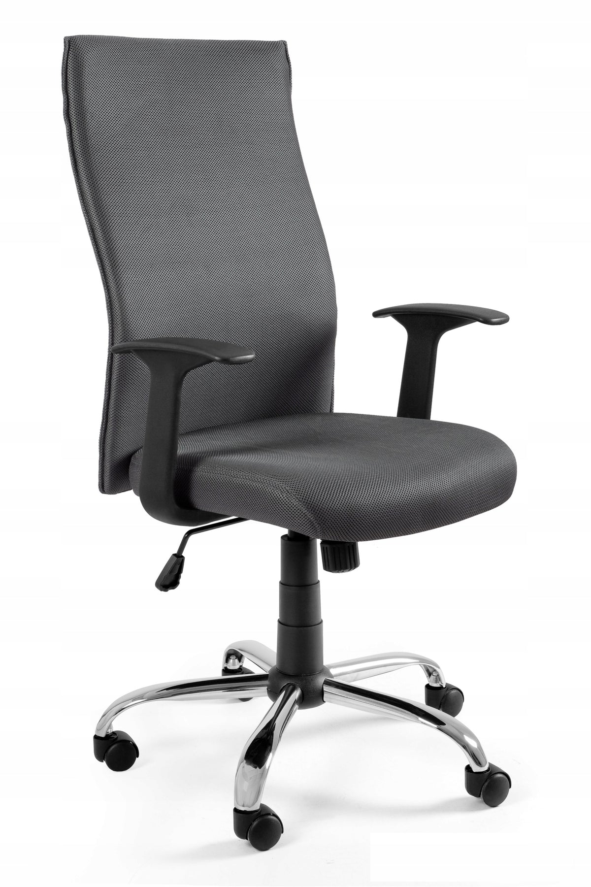 SWIVEL OFFICE CHAIR BLACK ON BLACK GREY