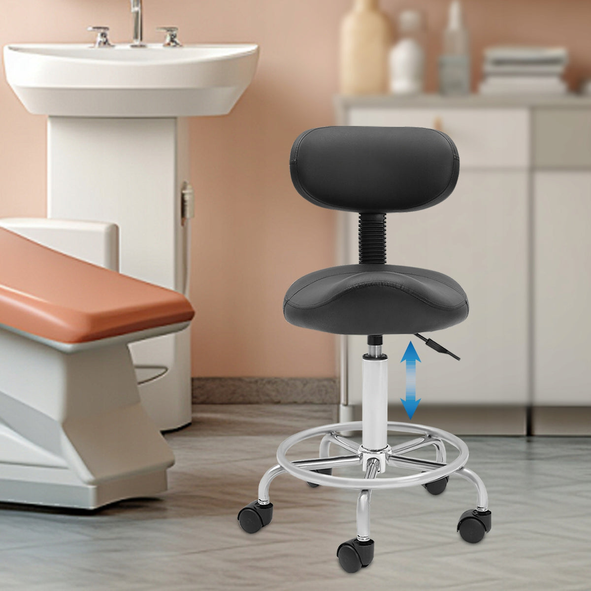SWIVEL SADDLE CHAIR 360°, HEIGHT ADJUSTMENT 44-60 CM, MAX 150 KG Brand no brand