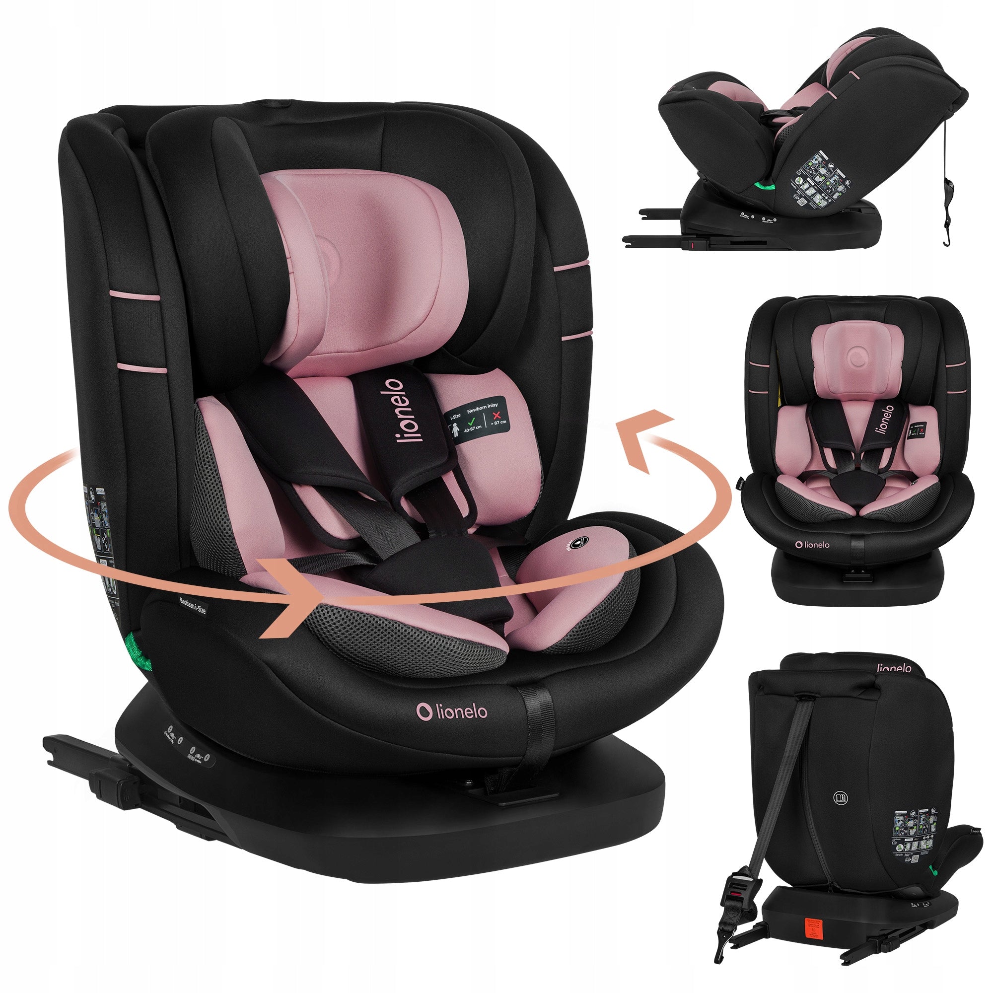 SWIVEL car seat isofix 40-150cm Lionelo BASTIAAN I-SIZE
