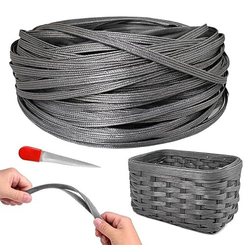 SYNTHETIC RATTAN PE FOR FURNITURE REPAIR 65 M WEAVING TOOL steel