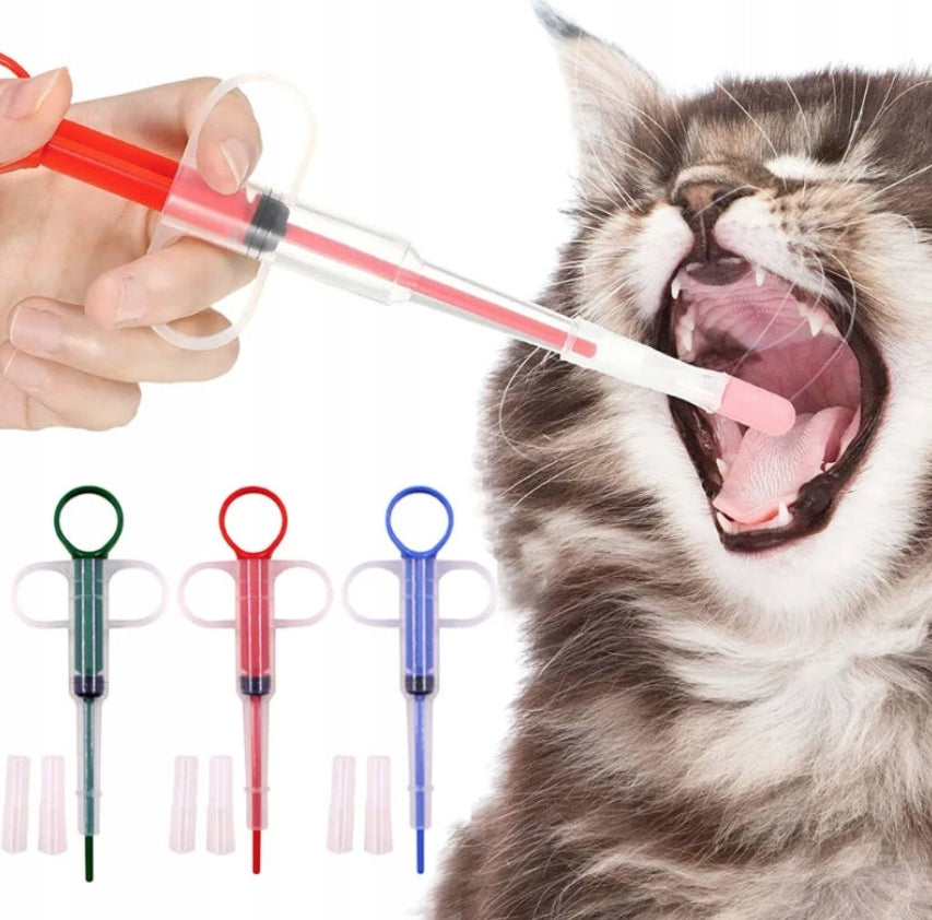 SYRINGE APPLICATOR FOR ADMINISTERING TABLETS TO CATS DOGS DISPENSER Material silicone