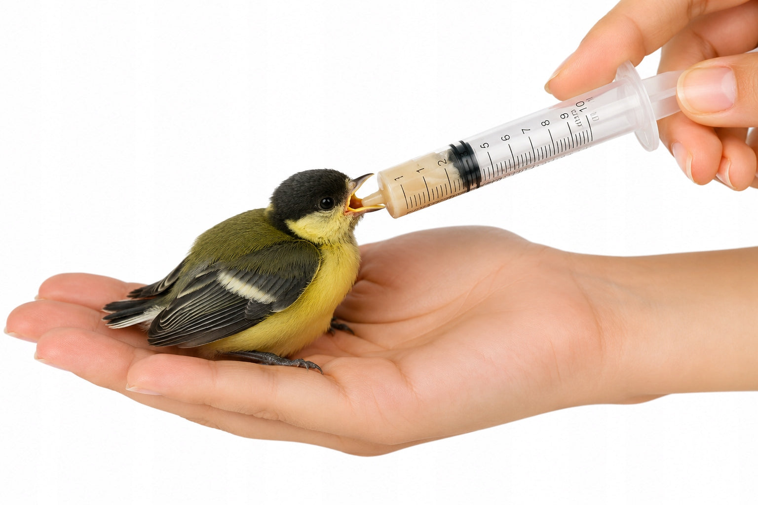 SYRINGES WITH TUBES FOR MANUAL FEEDING OF HEDGEHOG BIRD CHICKS Device type other