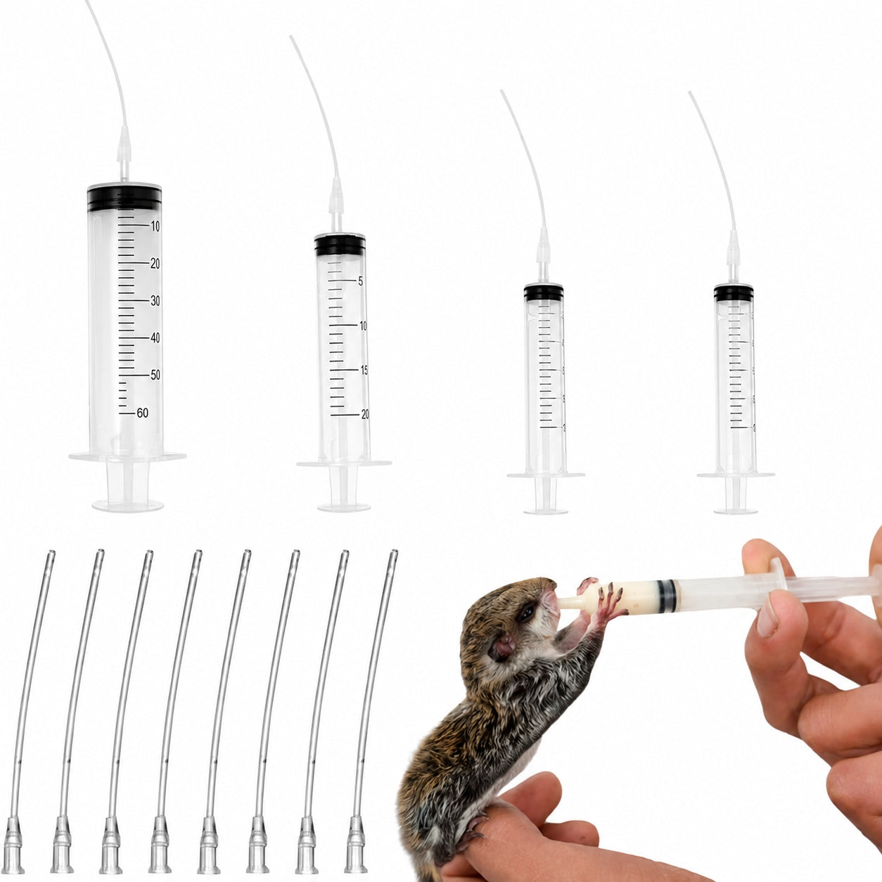 SYRINGES WITH TUBES FOR MANUAL FEEDING OF HEDGEHOG BIRD CHICKS Manufacturer code SDP112445