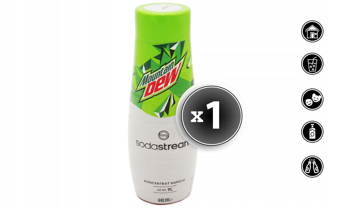 SYRUP CONCENTRATE FOR SATURATOR SODASTREAM CONCENTRATE MOUNTAIN DEW 440ml Packaging status original