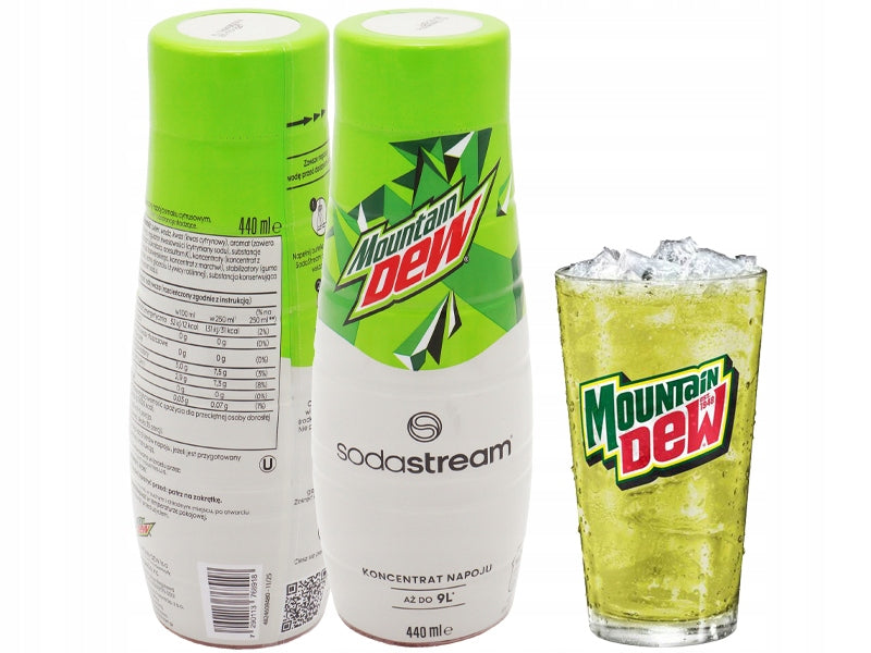 SYRUP CONCENTRATE FOR SATURATOR SODASTREAM CONCENTRATE MOUNTAIN DEW 440ml