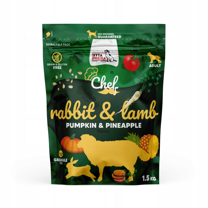 SYTA MICHA CHEF Dry food with Rabbit and lamb, pumpkin and pineapple 1,5kg