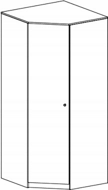 Kleiderschrank Optimo 4, Eichenfarbe 