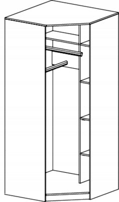Kleiderschrank Optimo 4, Eichenfarbe 