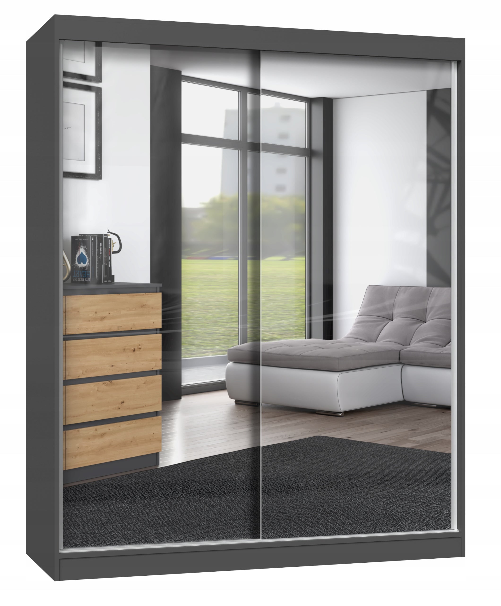 Schrank IGA 160, schwarz 