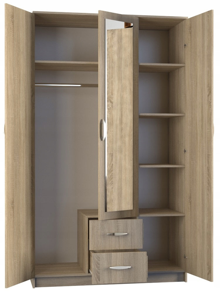 Kleiderschrank Romana 120, Eichenfarbe 