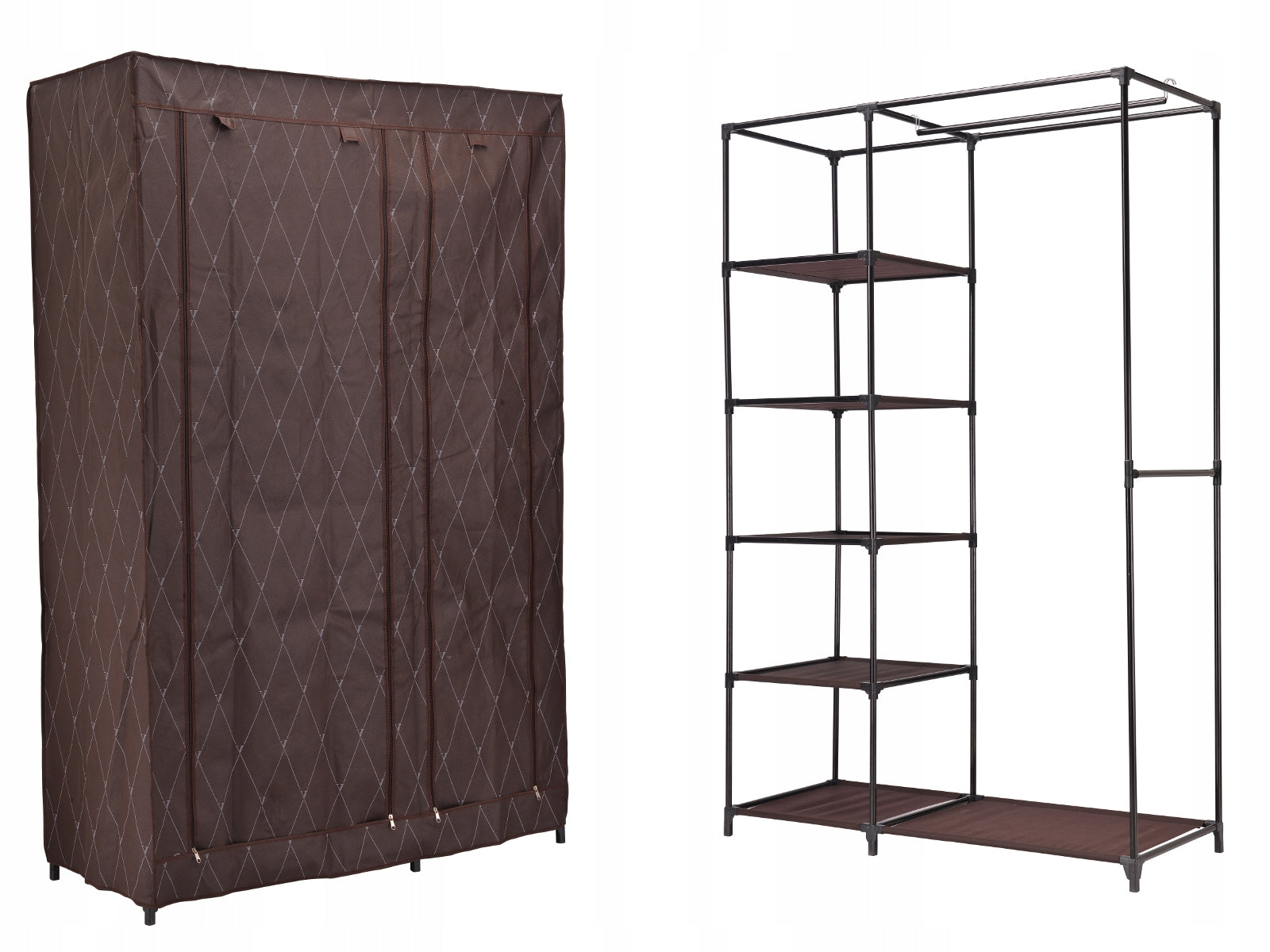 Textilgarderobe Vitto Kaja, braun 