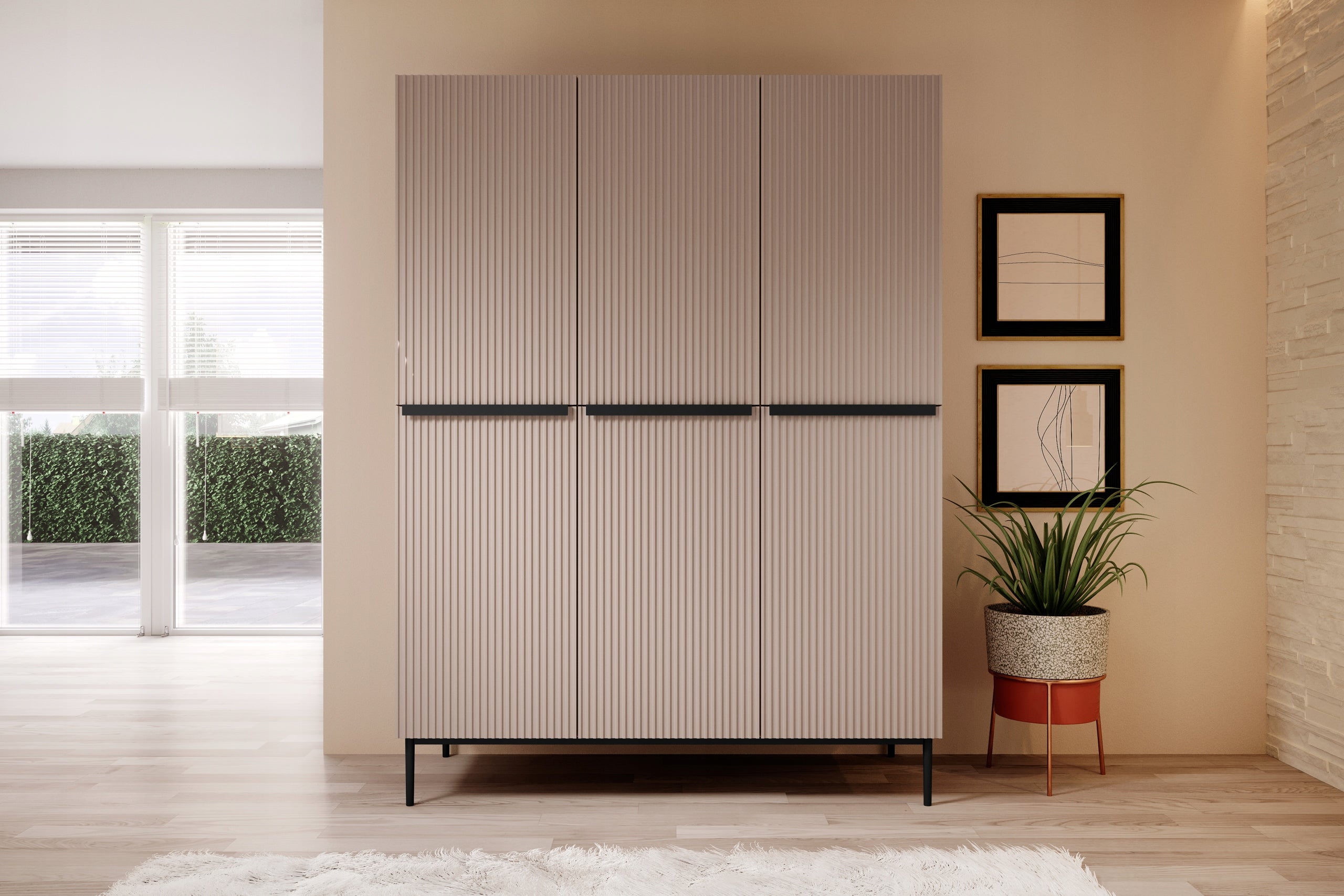 Kleiderschrank Bogart Nicole 150, beige 