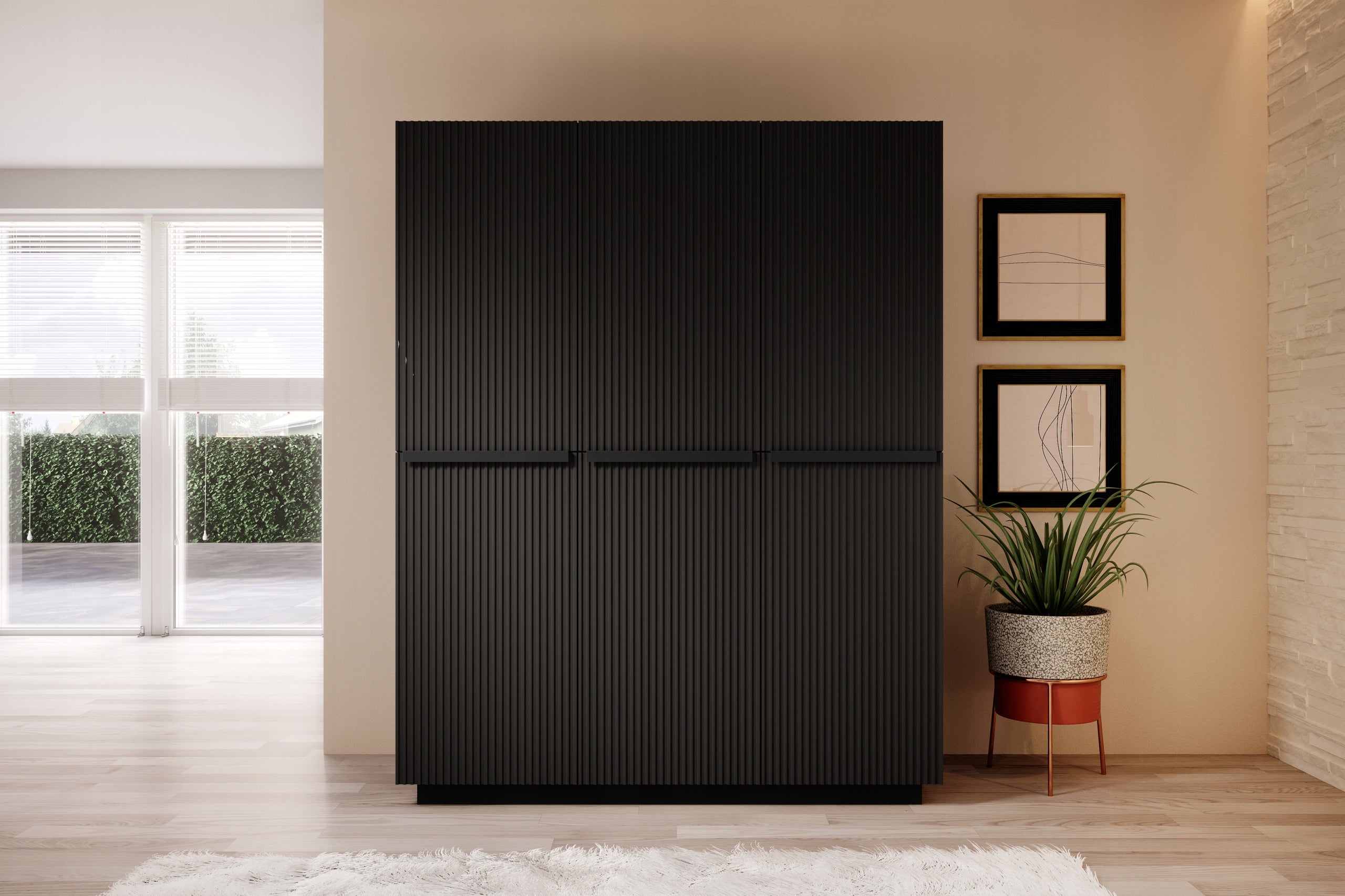 Bogart Nicole 150 Kleiderschrank, schwarz 