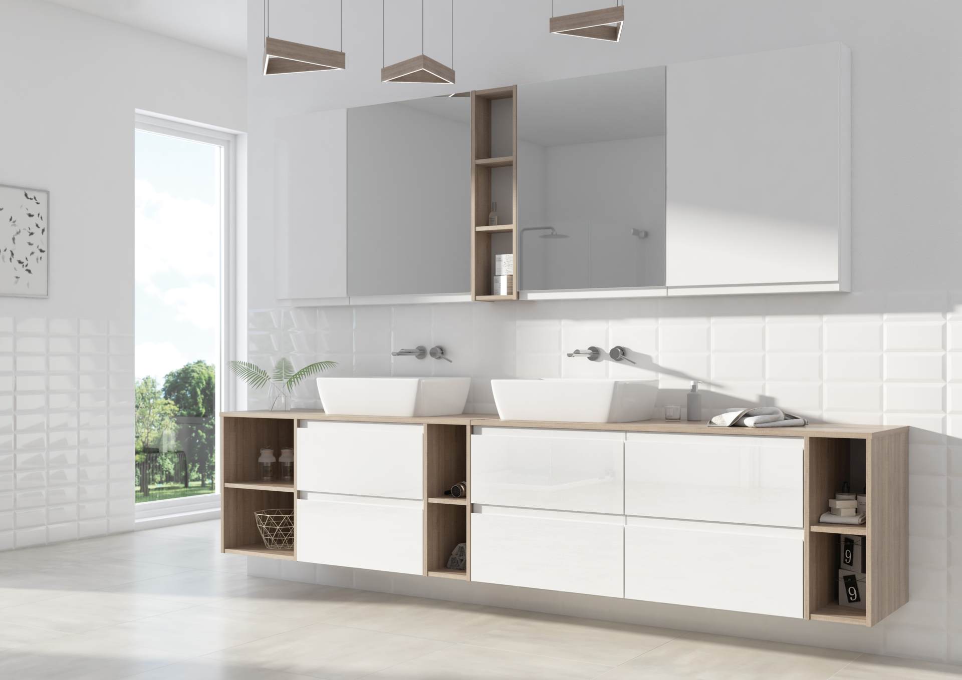 Oberer Badezimmerschrank Moduo 60 