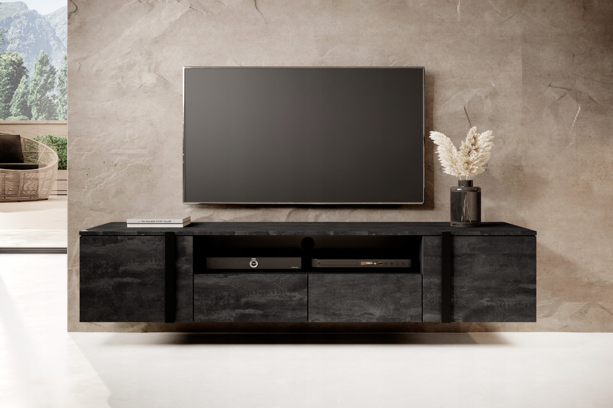 TV-Ständer Bogart Verica 200, schwarz 