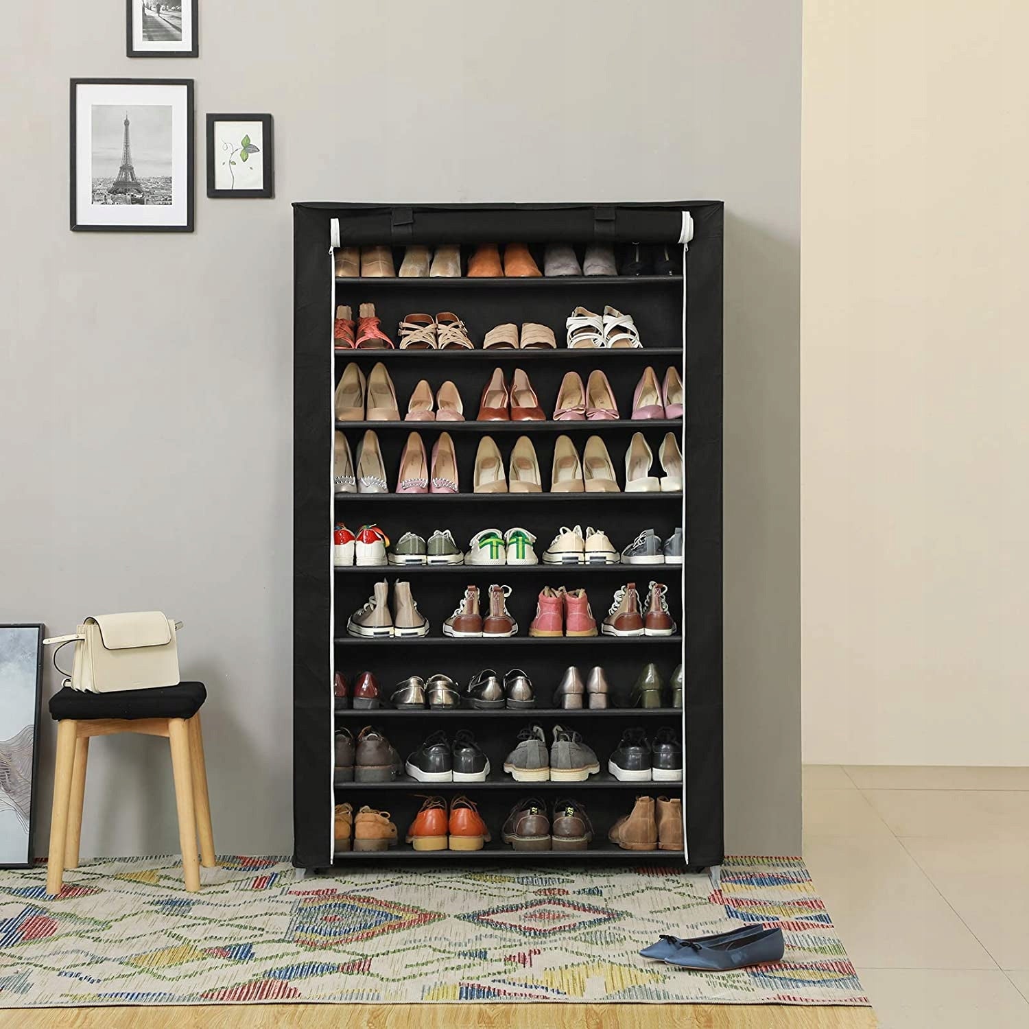 Schuhschrank mit schwarzen Rolltüren SONGMICS RXJ00HV1 