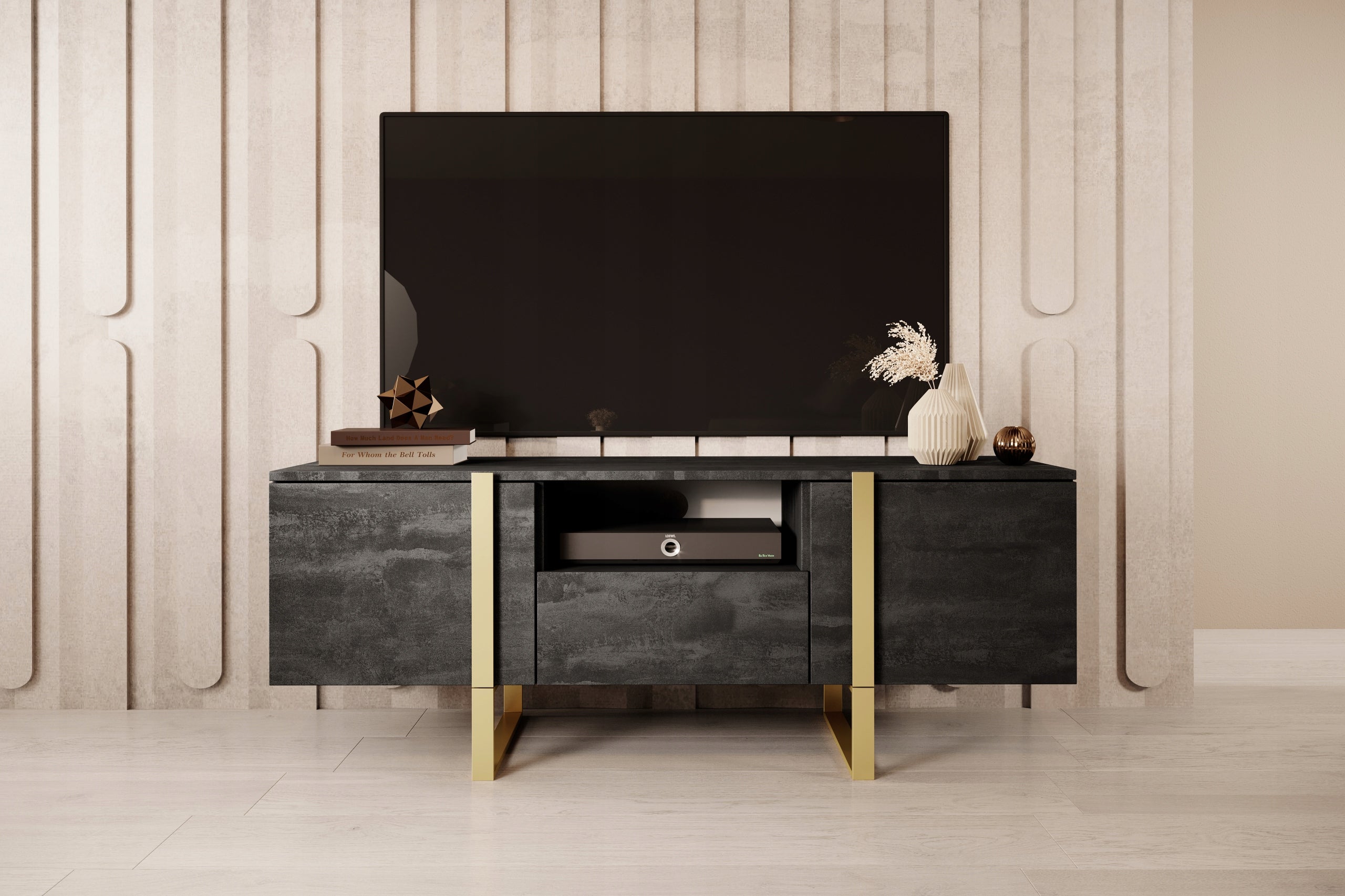 TV-Ständer Bogart Verica 150, schwarz 