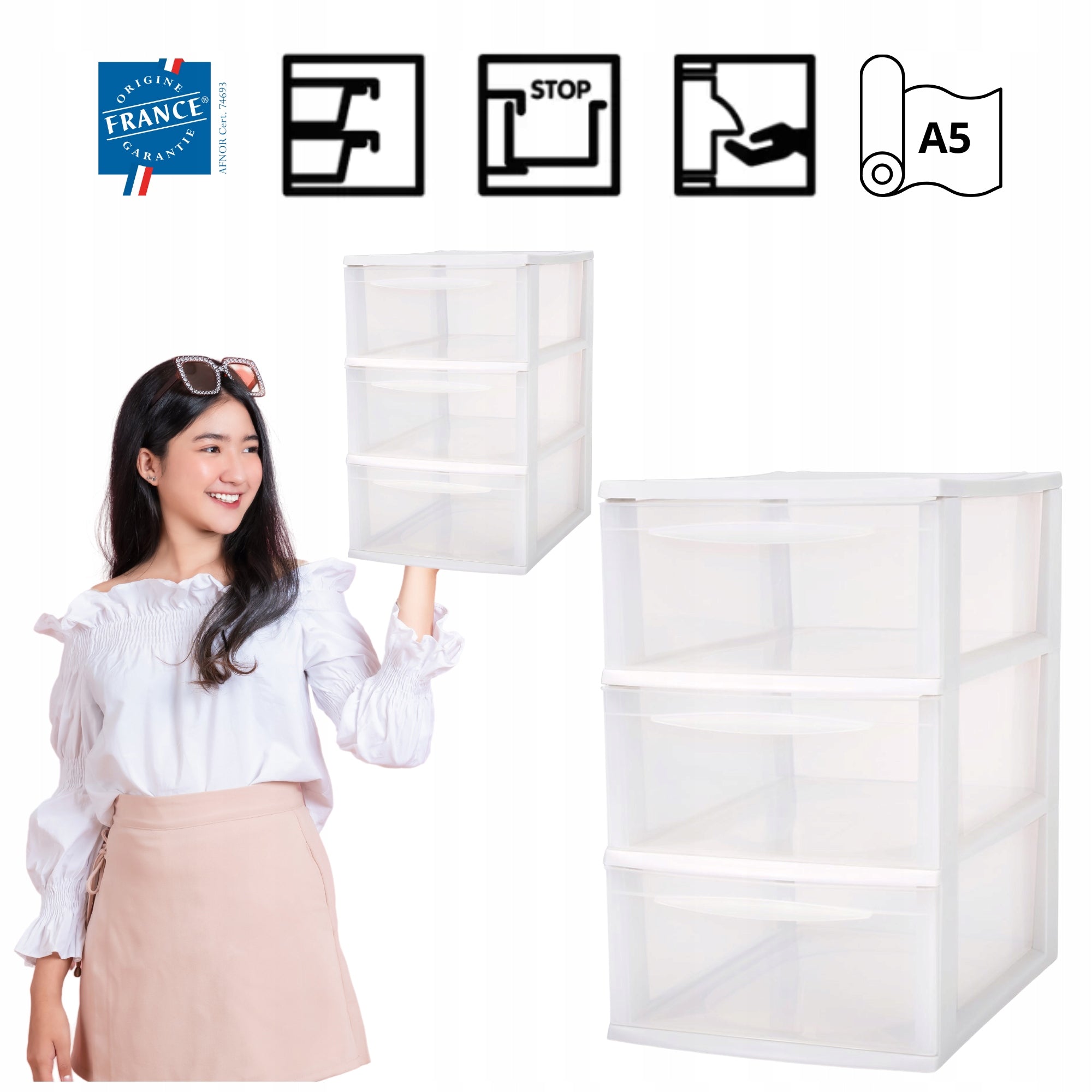 Modularer Schrank Eda, weiß 