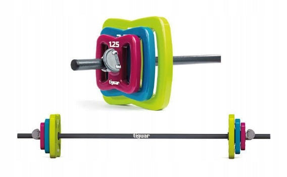 Satz Gewichte und Langhantel Tiguar Power Gym Butterfly 20 kg 