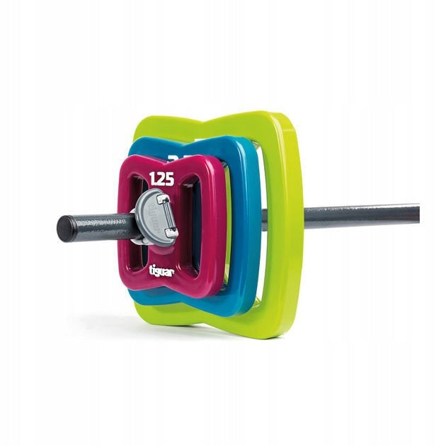 Satz Gewichte und Langhantel Tiguar Power Gym Butterfly 20 kg 