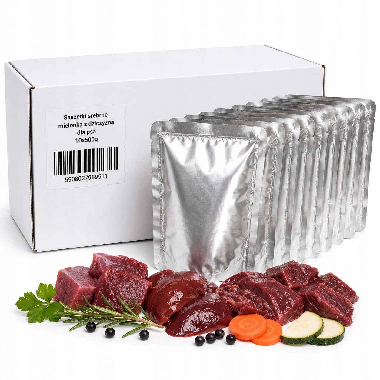 Sachets silver wet dog food venison 10x500g ground set Trade name other
