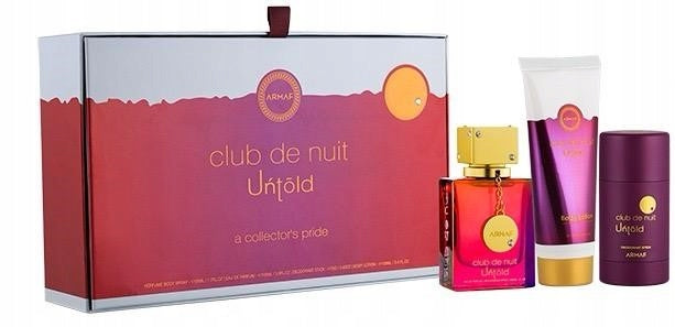 Sada Armaf Club De Nuit Untold Edp 105 ml + Deostick 75 g + Body Lotion 100