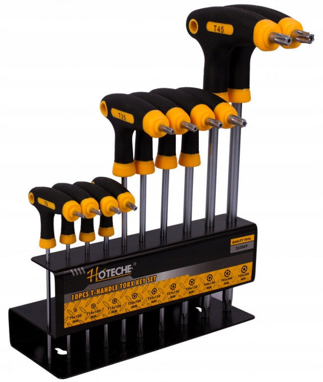 Sada T TORX šroubováků s otvorem 10 ks - HT262009