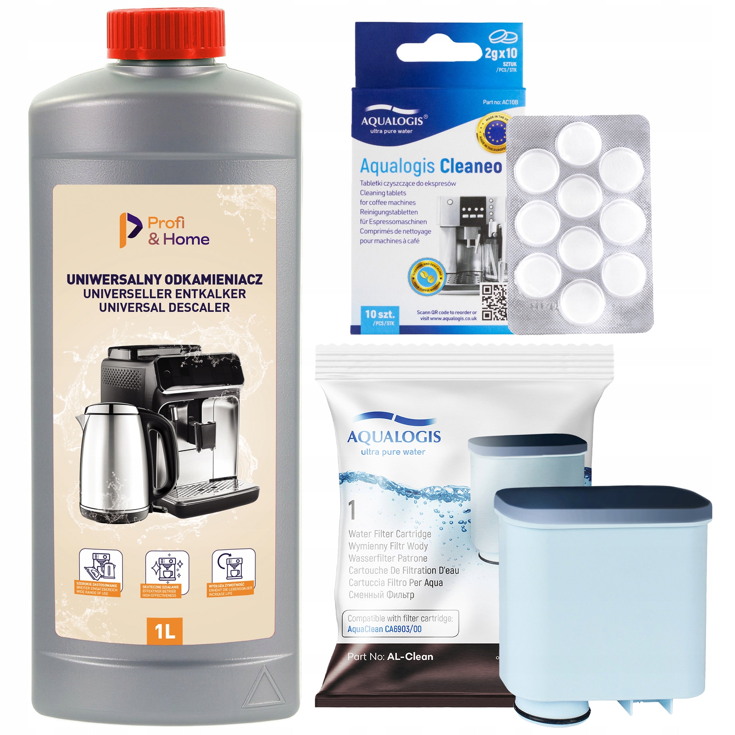 Saeco Philips Espresso Machine Cleaning Kit Descaler Tablets Filter