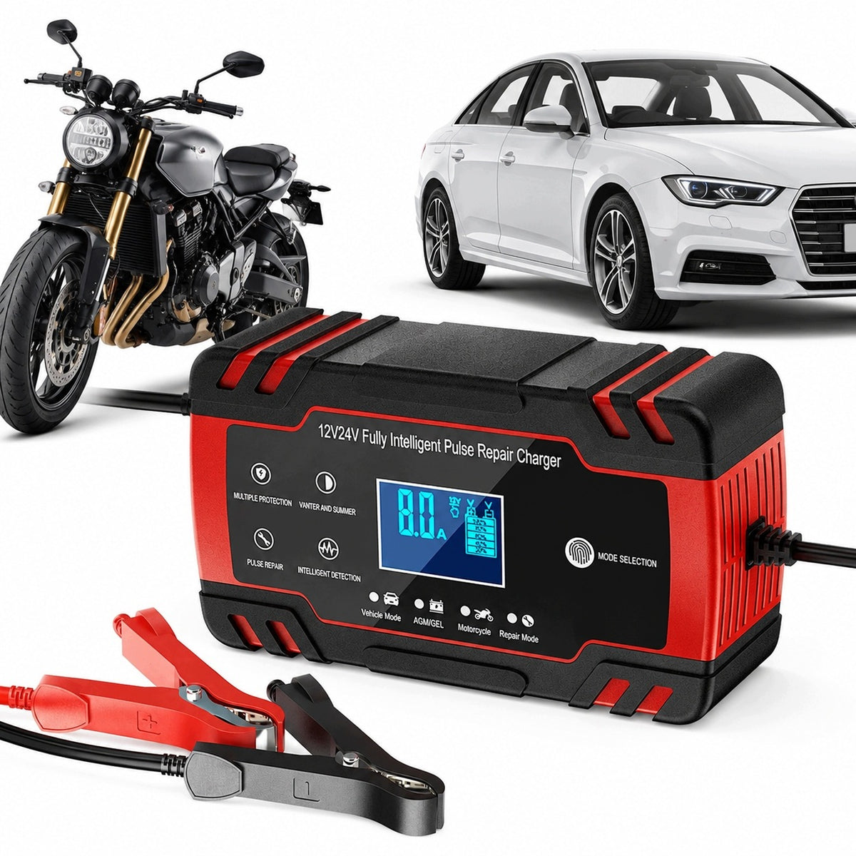 Safe 12V/24V rectifier with short circuit and overheating protection