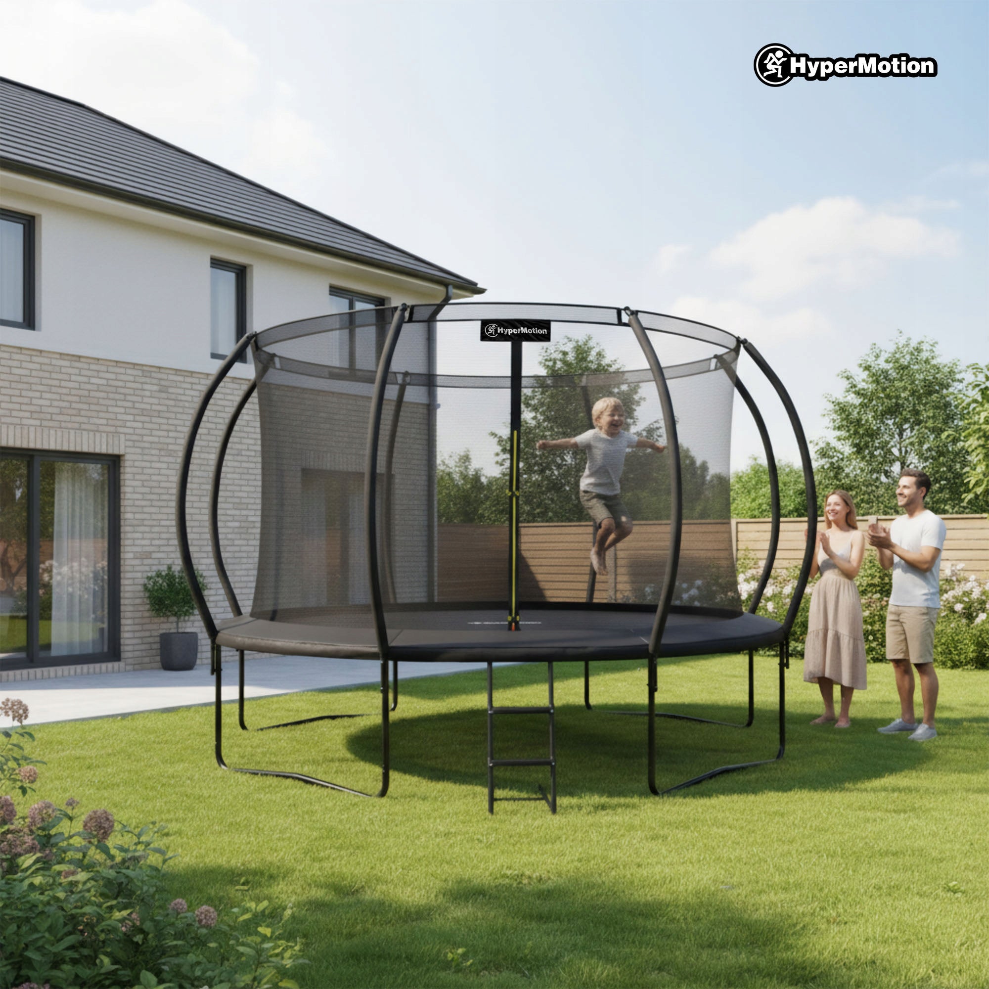 Safe Garden Trampoline for Adult Children Large 366cm XXL 150kg Number of springs/ropes 64