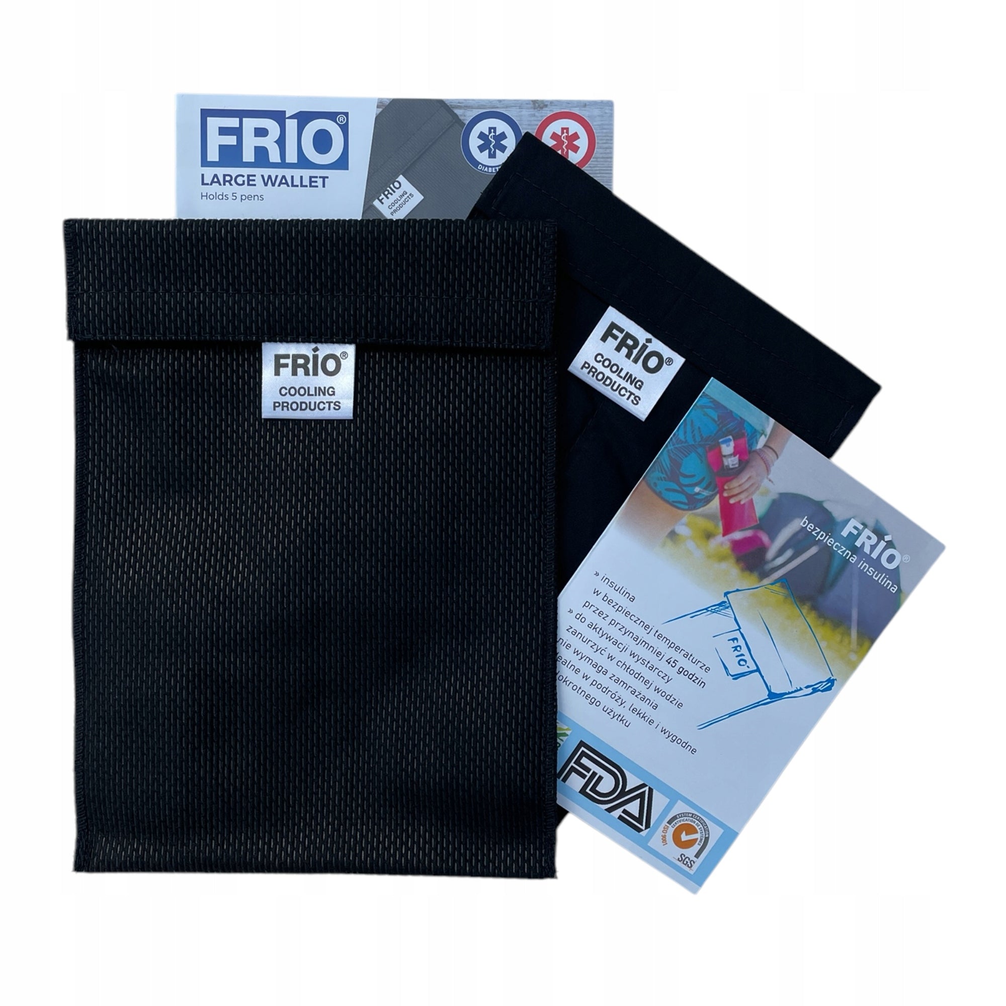 Safe INSULIN - cooling case FRIO for 5 pens BLACK water activation