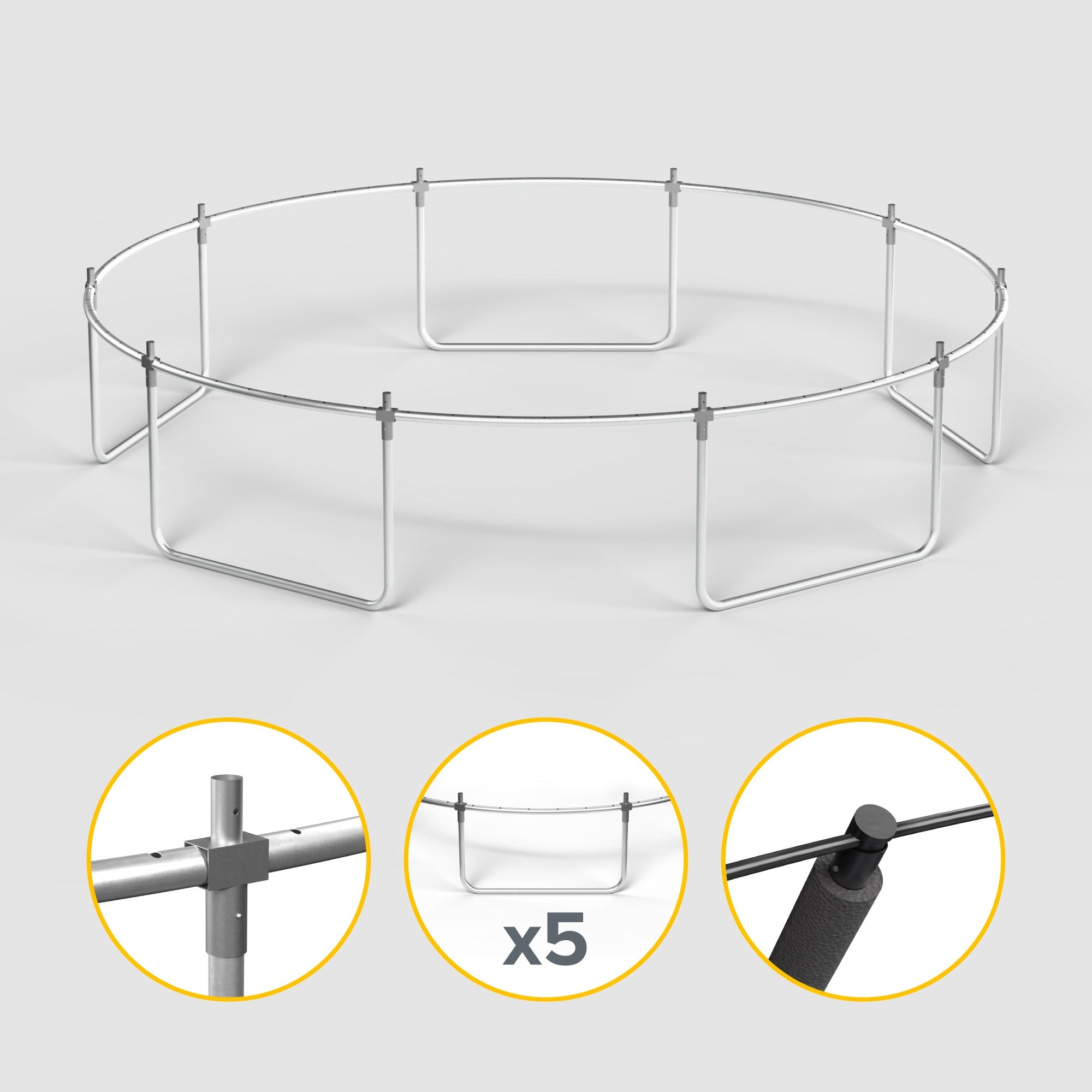 Safe garden trampoline for children 12ft/366 cm net ladder Rebel Manufacturer code RBA-8003