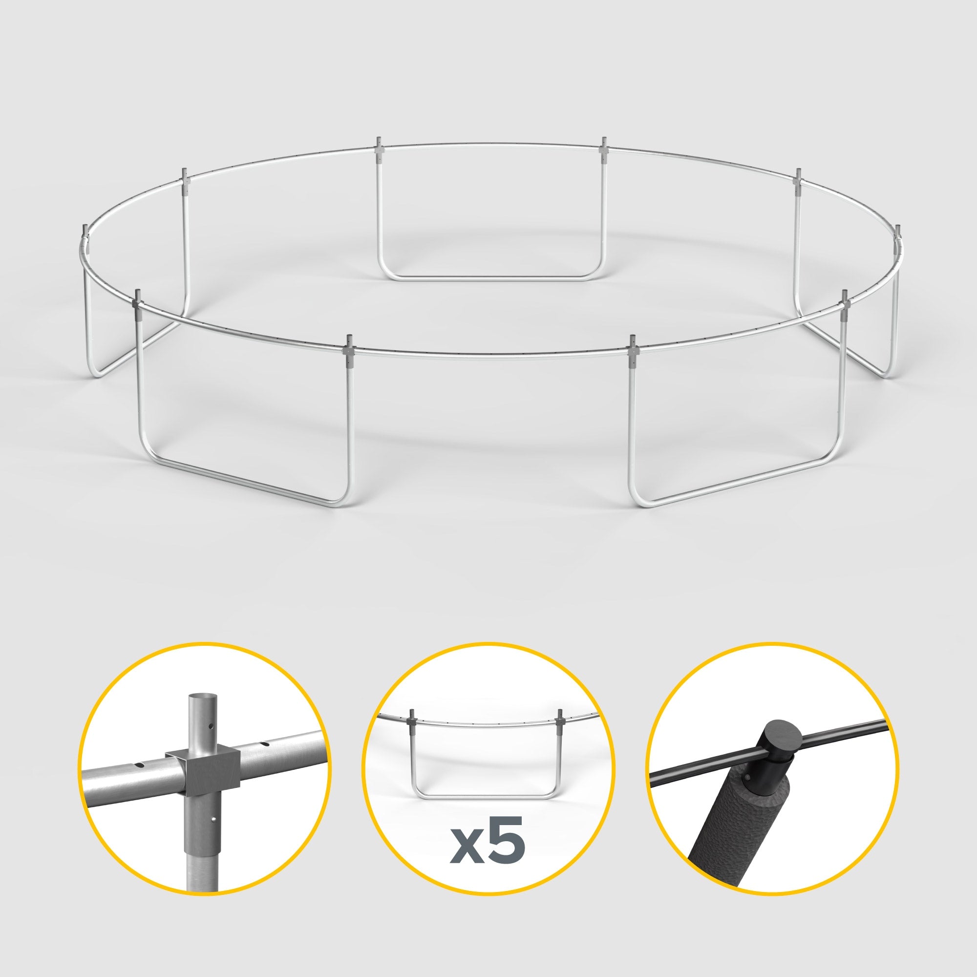 Safe garden trampoline for children 15ft/457 cm net ladder Rebel Manufacturer code RBA-8005