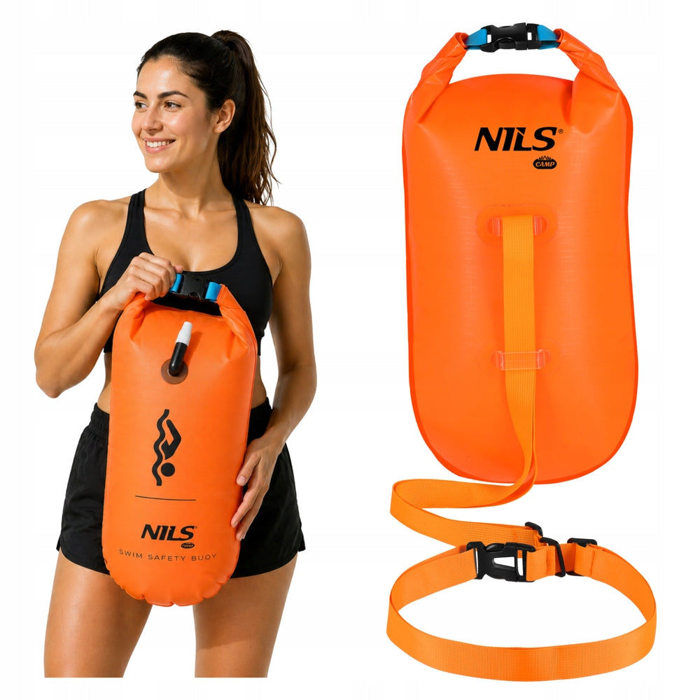 Safety Buoy Inflatable Swimming Rescue Hip Belt Pocket 18L