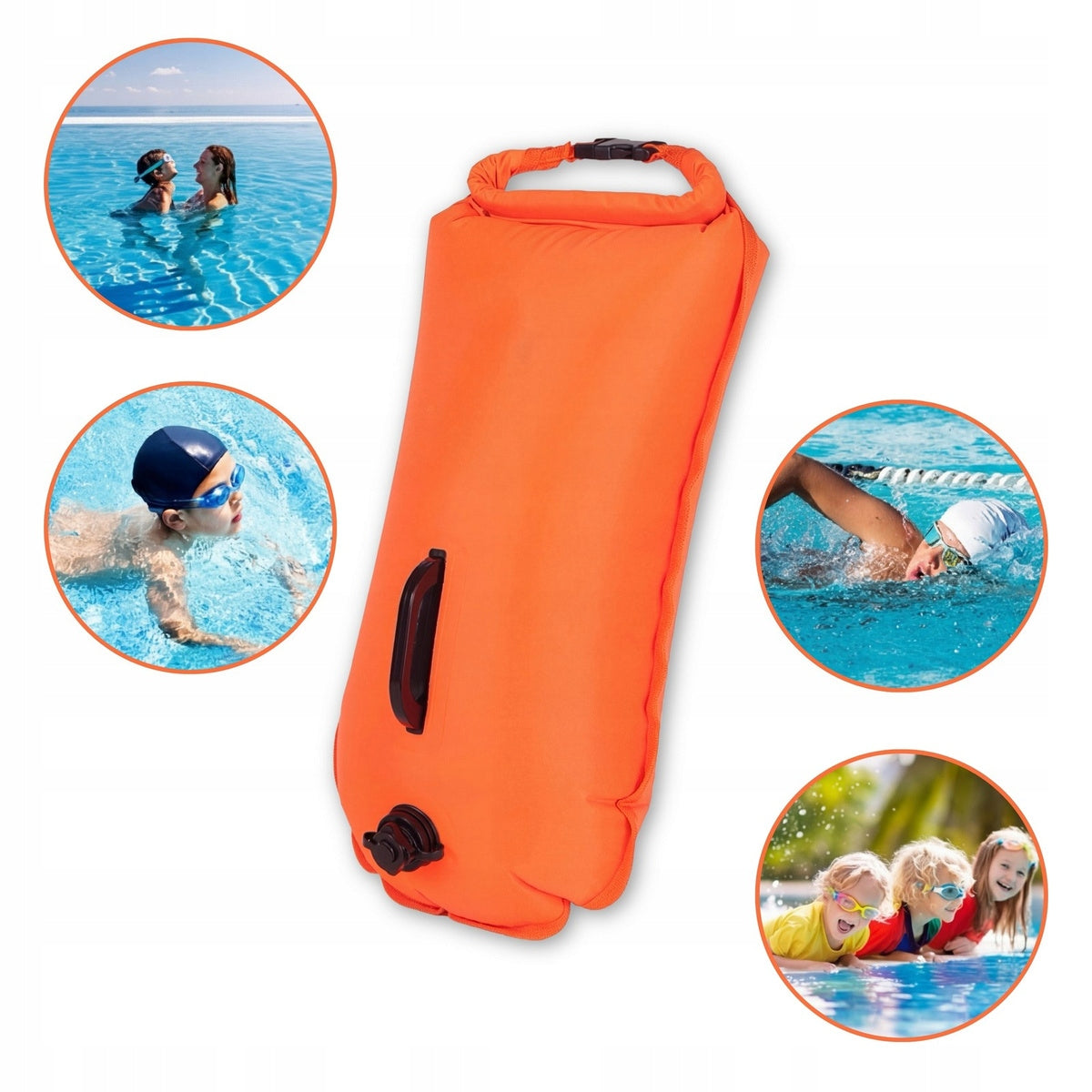 Safety buoy INFLATABLE for swimming 2in1 DRY POCKET Vario Gender unisex product