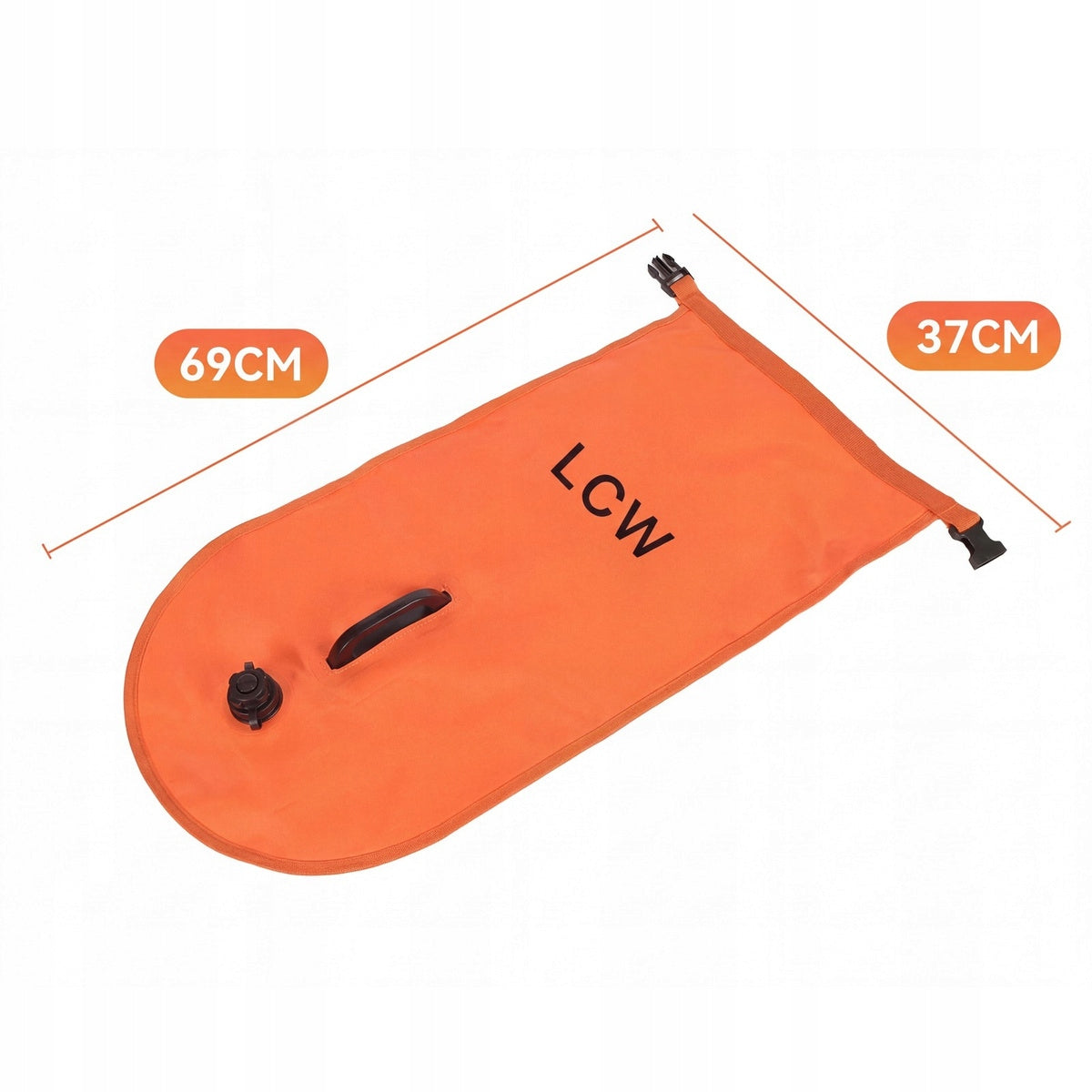 Safety buoy INFLATABLE for swimming 2in1 DRY POCKET Vario Length 69 cm