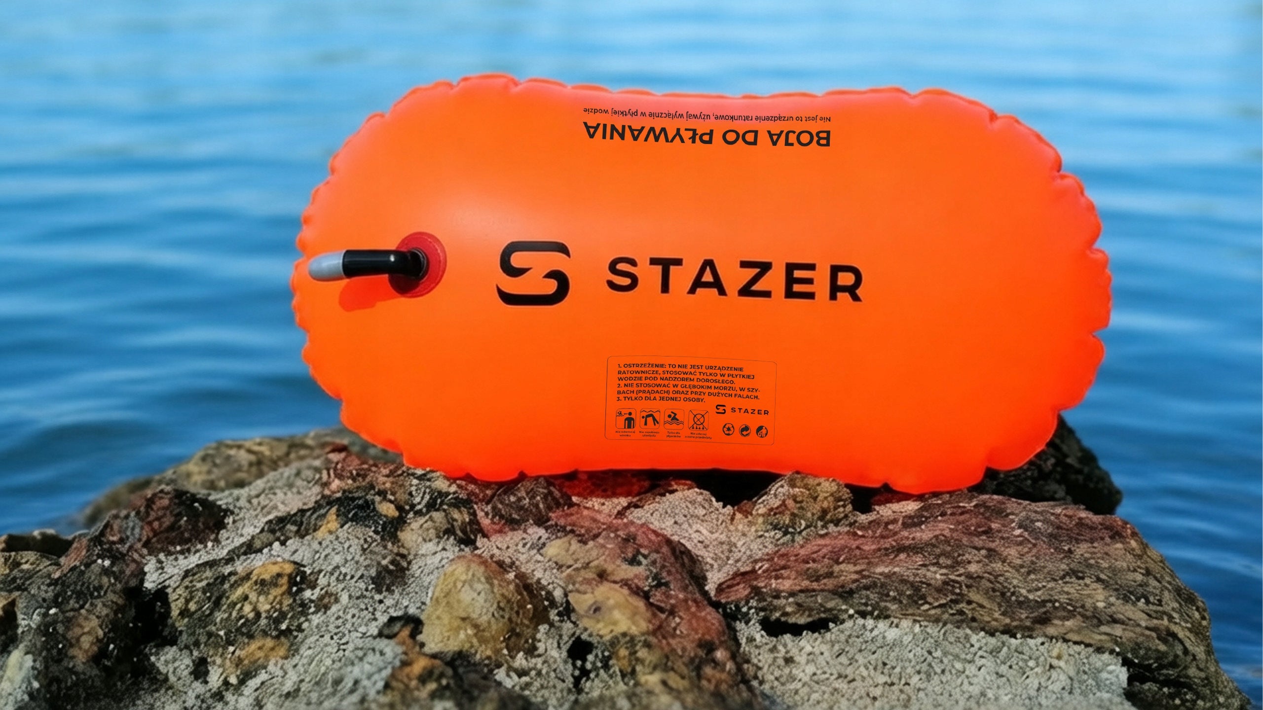 Safety buoy for swimming board pumped with adjustment Model 05241