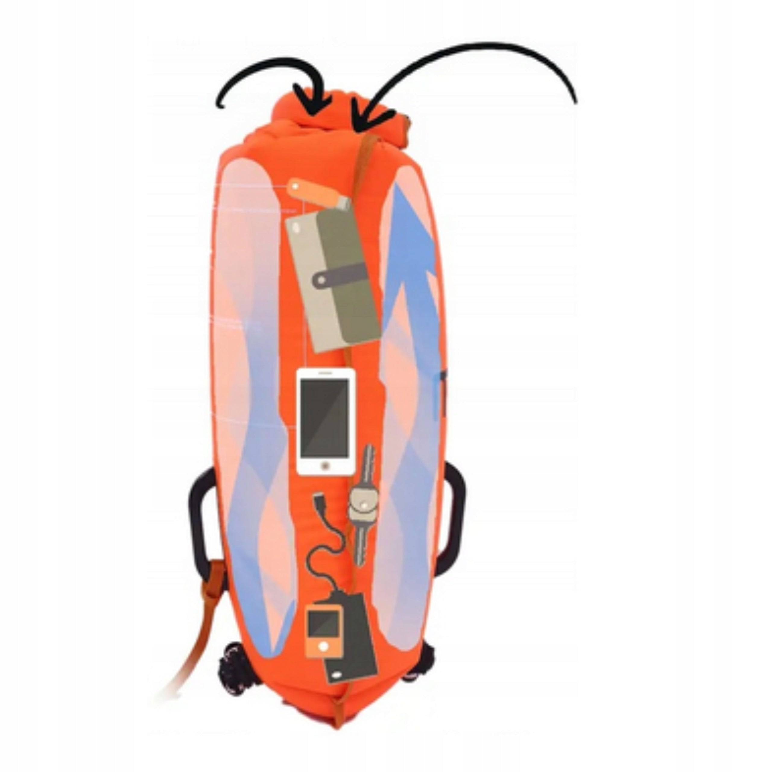 Safety buoy for swimming function bag waterproof SUP KAYAK GIFT Model 30l