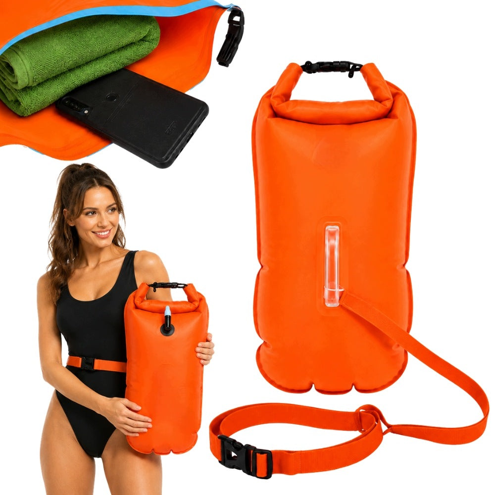 Safety buoy for swimming inflatable swimming buoy dry pocket 2in1 belt
