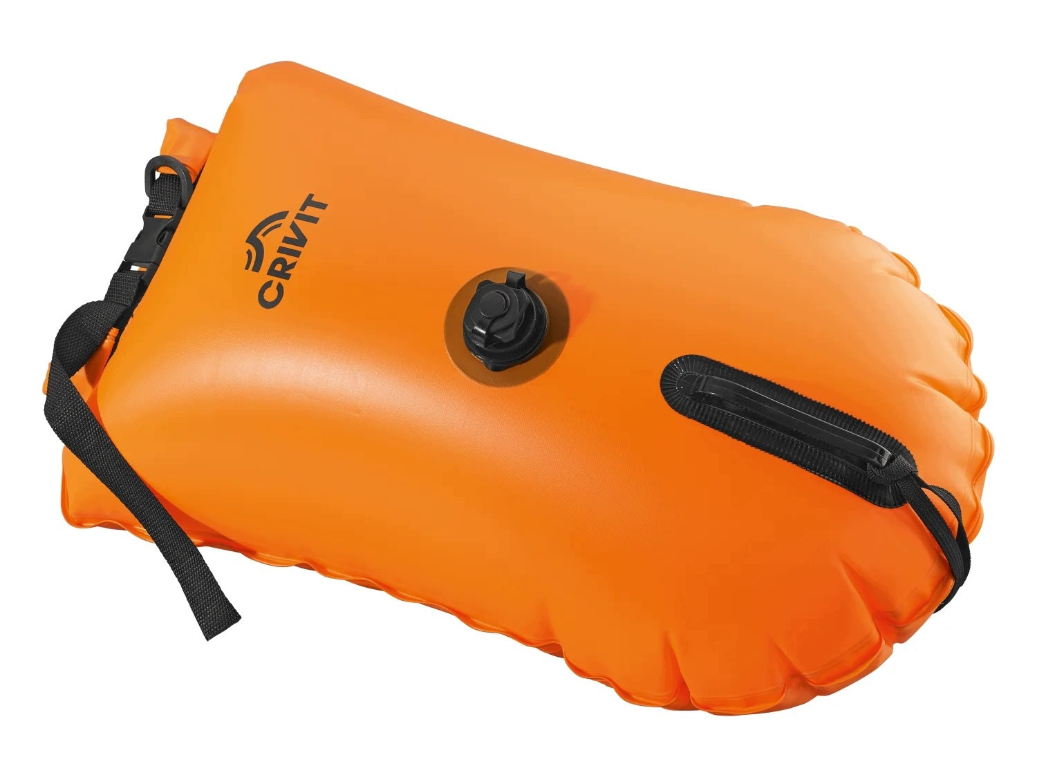Safety buoy swimming buoy pumped Crivit dry pocket compartment Packaging status original
