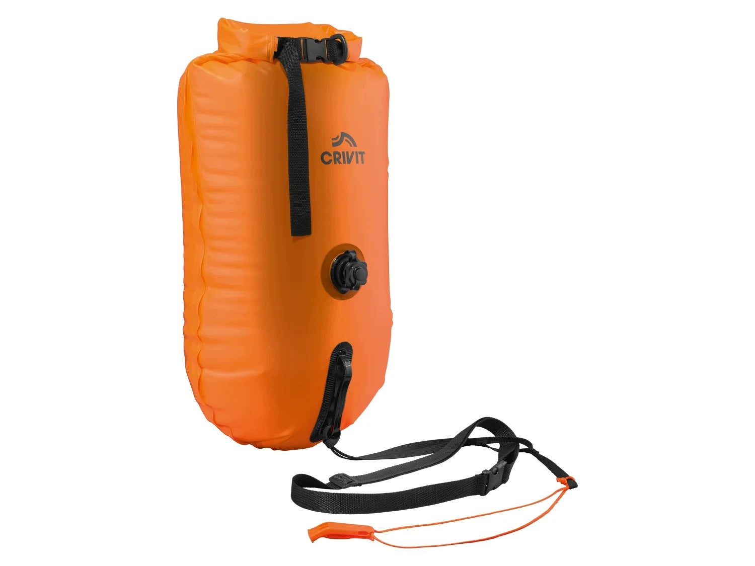 Safety buoy swimming buoy pumped Crivit dry pocket compartment