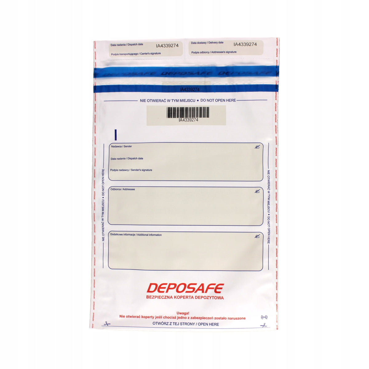 Safety envelopes B4 white HK