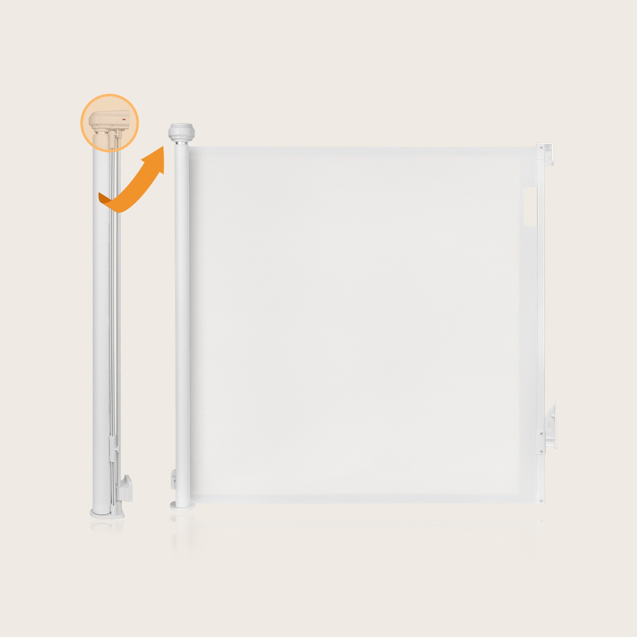 Safety gate for cat dog barrier for corridor balcony up to 140 cm Trade name LO-THEA WHITE ALLEGRO