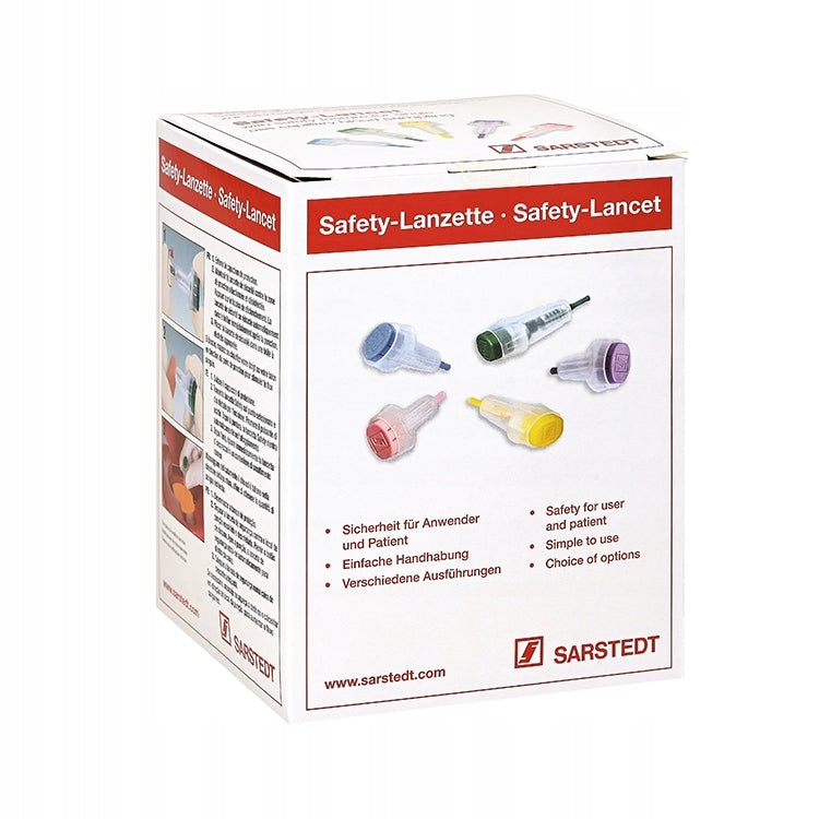 Safety lancets SARSTEDT Neonatal 1,5 x 1,2 mm pink 200 pcs.