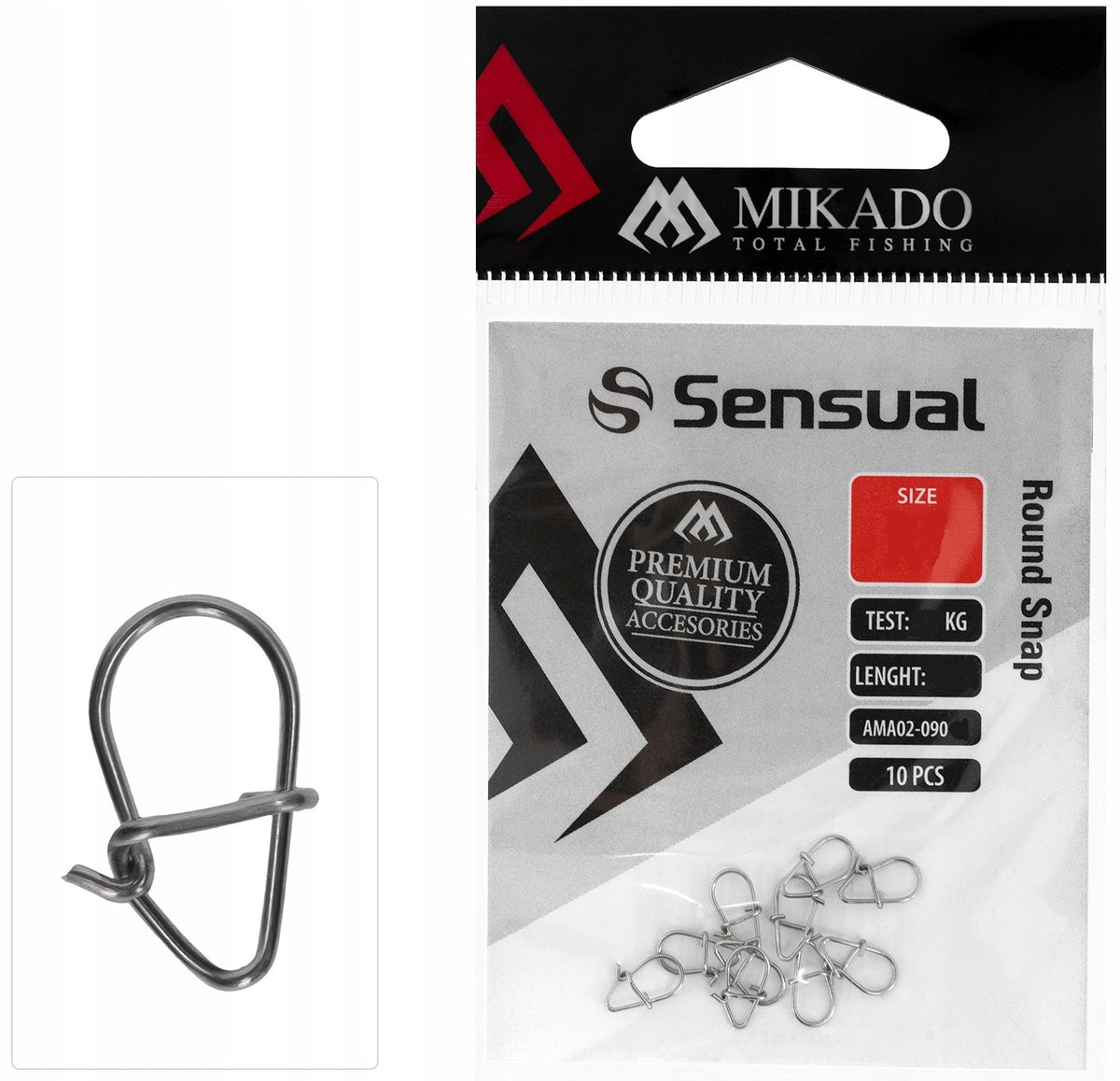 Safety pin Mikado Round Snap size. L Op.10pcs / AMA02-090-L